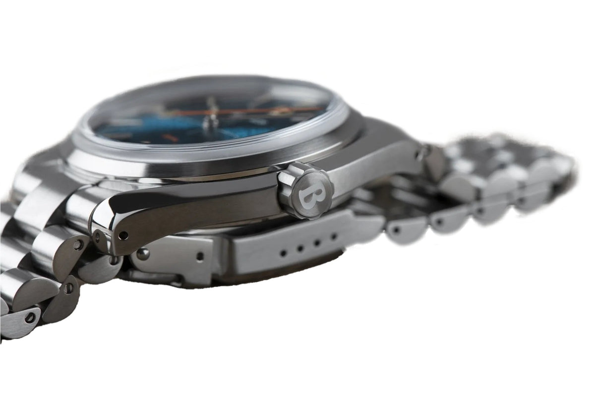 Borealis Sintra Blue Sunray dial no date Miyota 90S5 automatic movement version AA - Borealis Watch Company