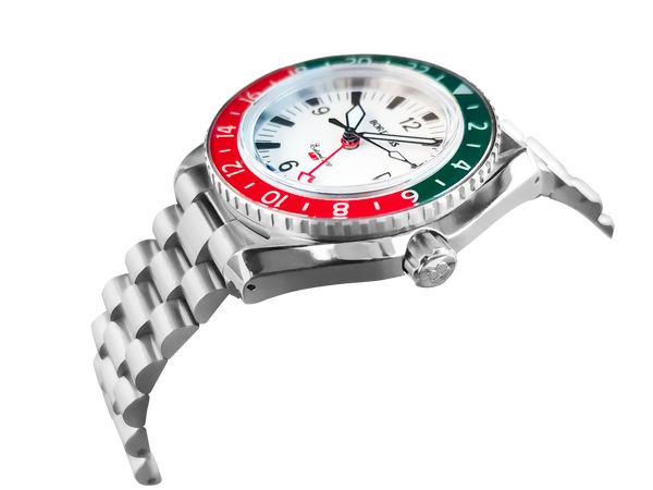 Borealis Estoril 300 GMT Lumed Dial Portugal Red Green Bezel Arabic Numbers Date Version B