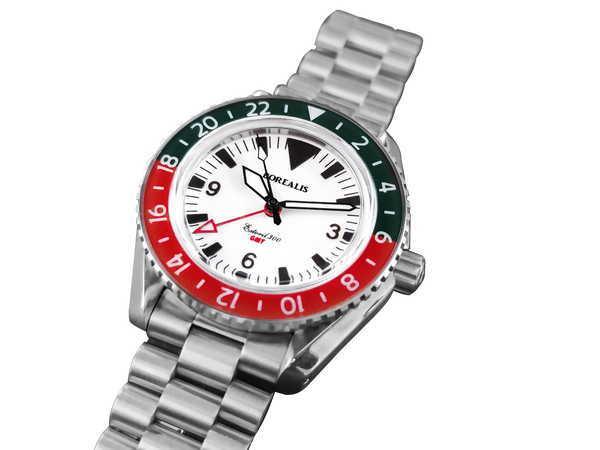 Borealis Estoril 300 GMT Lumed Dial Portugal Red Green Bezel Big Triangle No Date Version F1