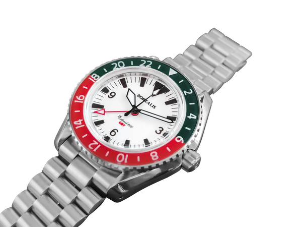 Borealis Estoril 300 GMT Lumed Dial Portugal Red Green Bezel Big Triangle No Date Version F1