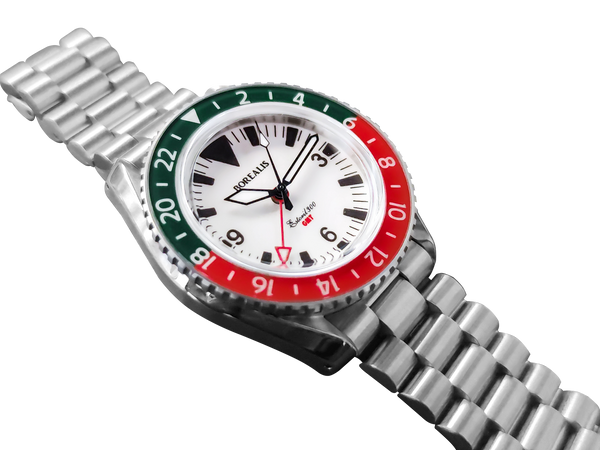 Borealis Estoril 300 GMT Lumed Dial Portugal Red Green Bezel Big Triangle No Date Version F1