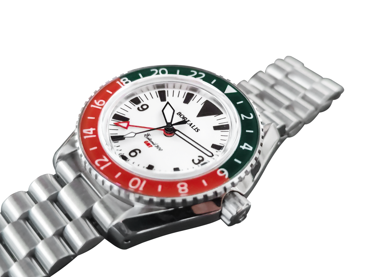 Borealis Estoril 300 GMT Lumed Dial Portugal Red Green Bezel Big Triangle No Date Version F1