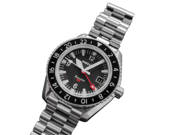 Borealis Estoril 300 GMT Black Dial Arabic Numbers Date Version I