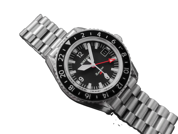 Borealis Estoril 300 GMT Black Dial Arabic Numbers Date Version I