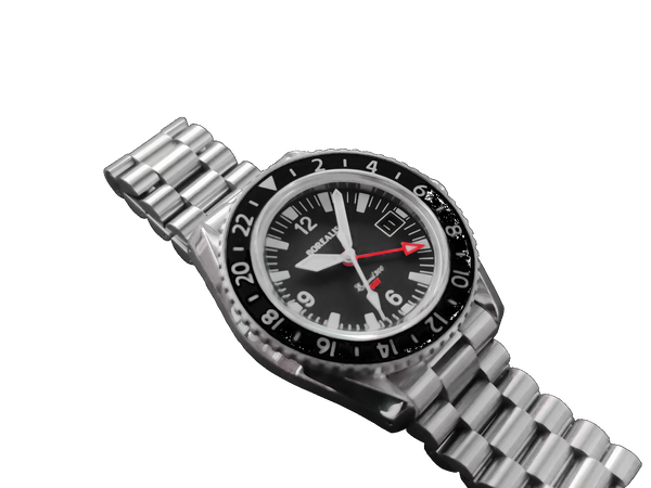 Borealis Estoril 300 GMT Black Dial Arabic Numbers Date Version I