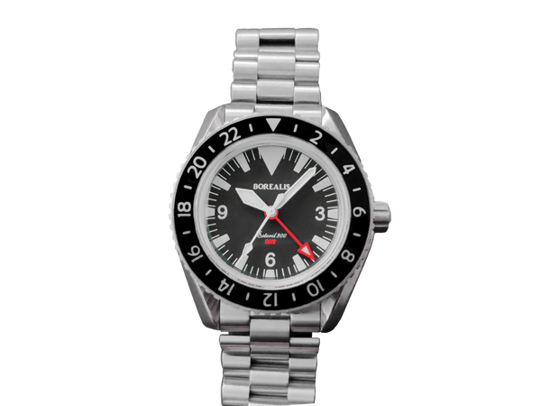 Borealis Estoril 300 GMT Black Dial Big Triangle No Date Version I1