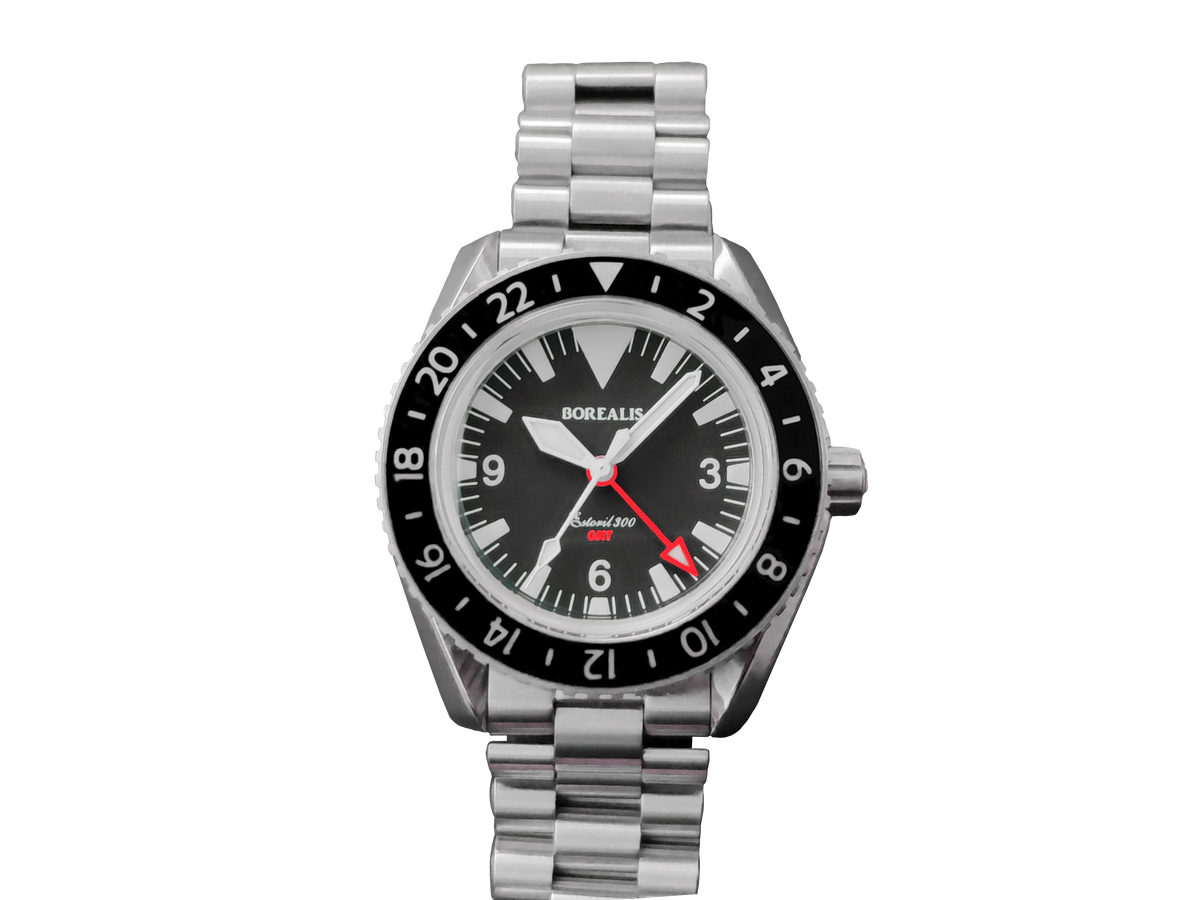 Borealis Estoril 300 GMT Black Dial Big Triangle No Date Version I1