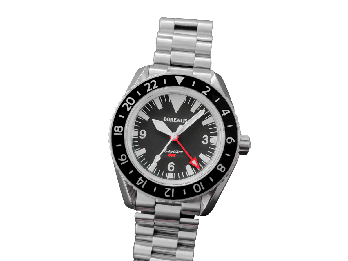 Borealis Estoril 300 GMT Black Dial Big Triangle No Date Version I1