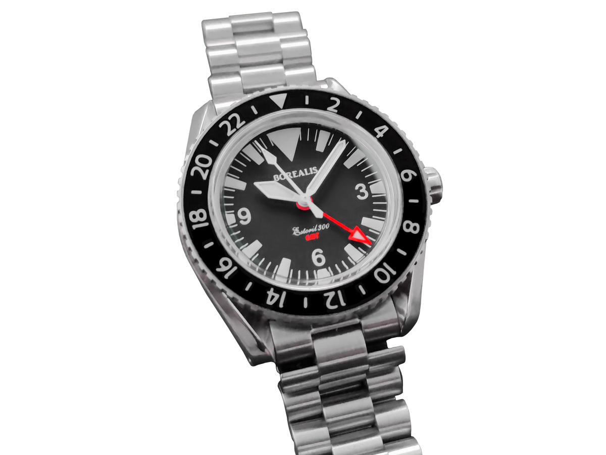 Borealis Estoril 300 GMT Black Dial Big Triangle No Date Version I1