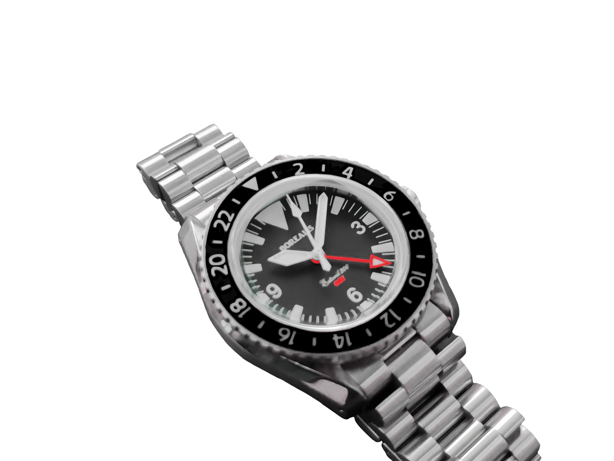 Borealis Estoril 300 GMT Black Dial Big Triangle No Date Version I1