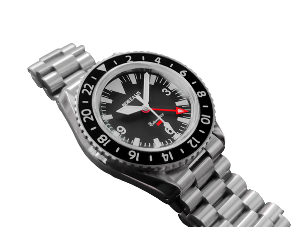 Borealis Estoril 300 GMT Black Dial Big Triangle No Date Version I1