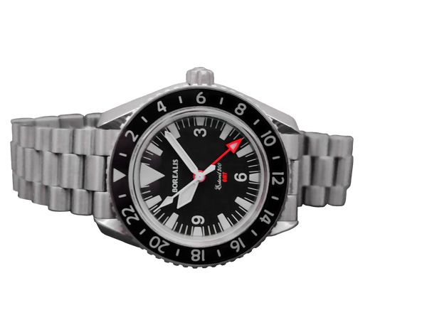 Borealis Estoril 300 GMT Black Dial Big Triangle No Date Version I1