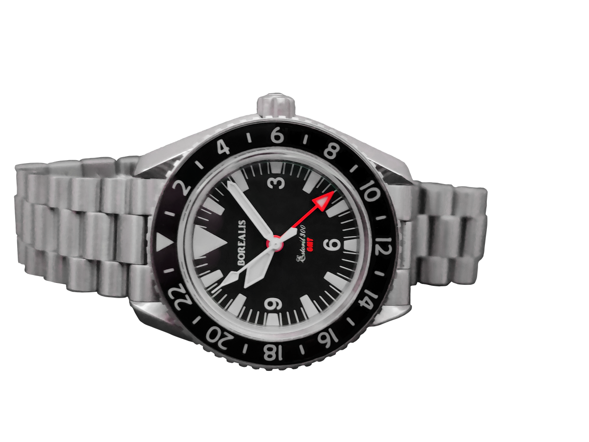 Borealis Estoril 300 GMT Black Dial Big Triangle No Date Version I1