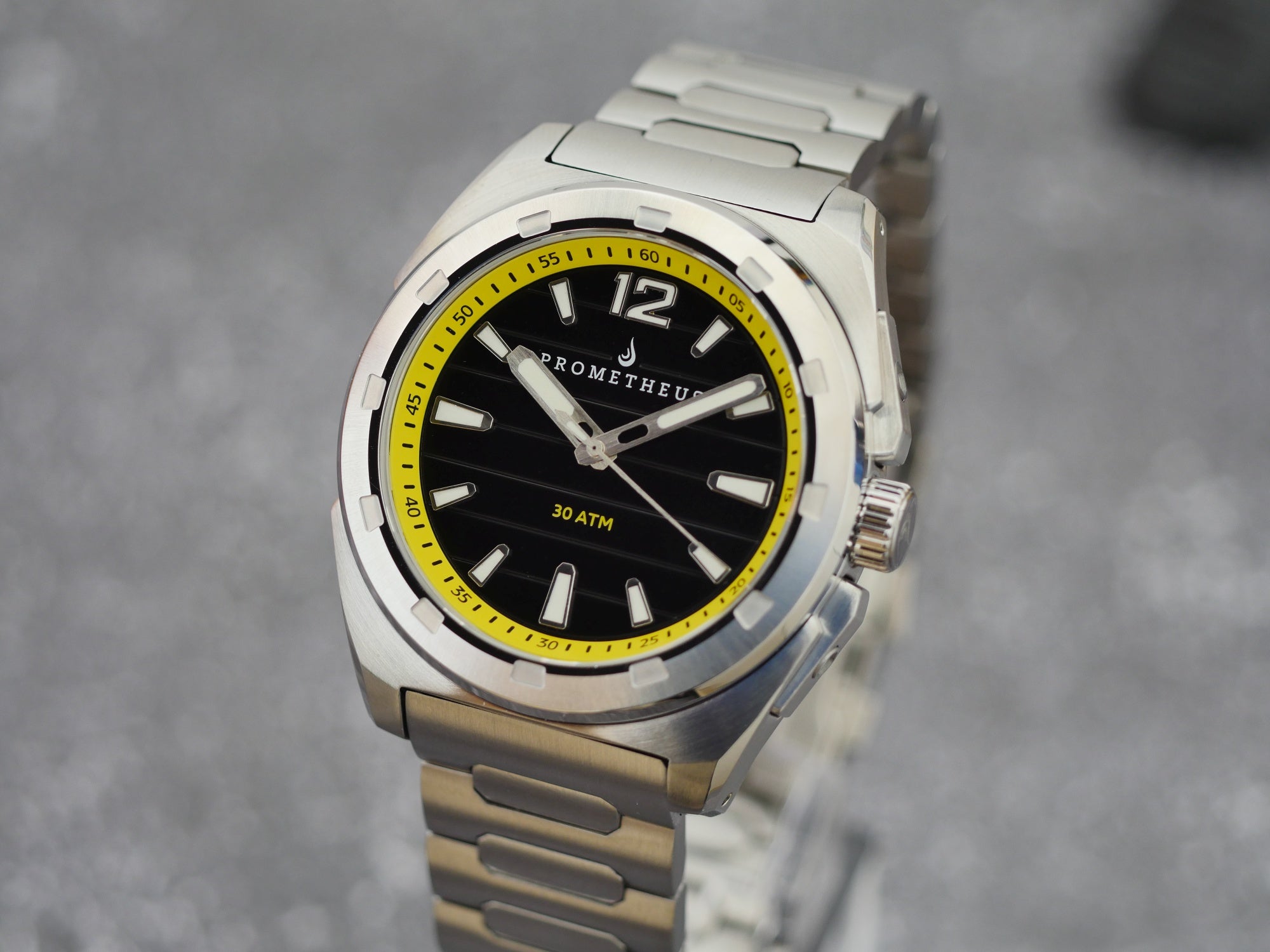 Prometheus Ii Watch Face Prometheus Jamanta Black Dial No Date Miyota 9039 - Borealis Watch Company