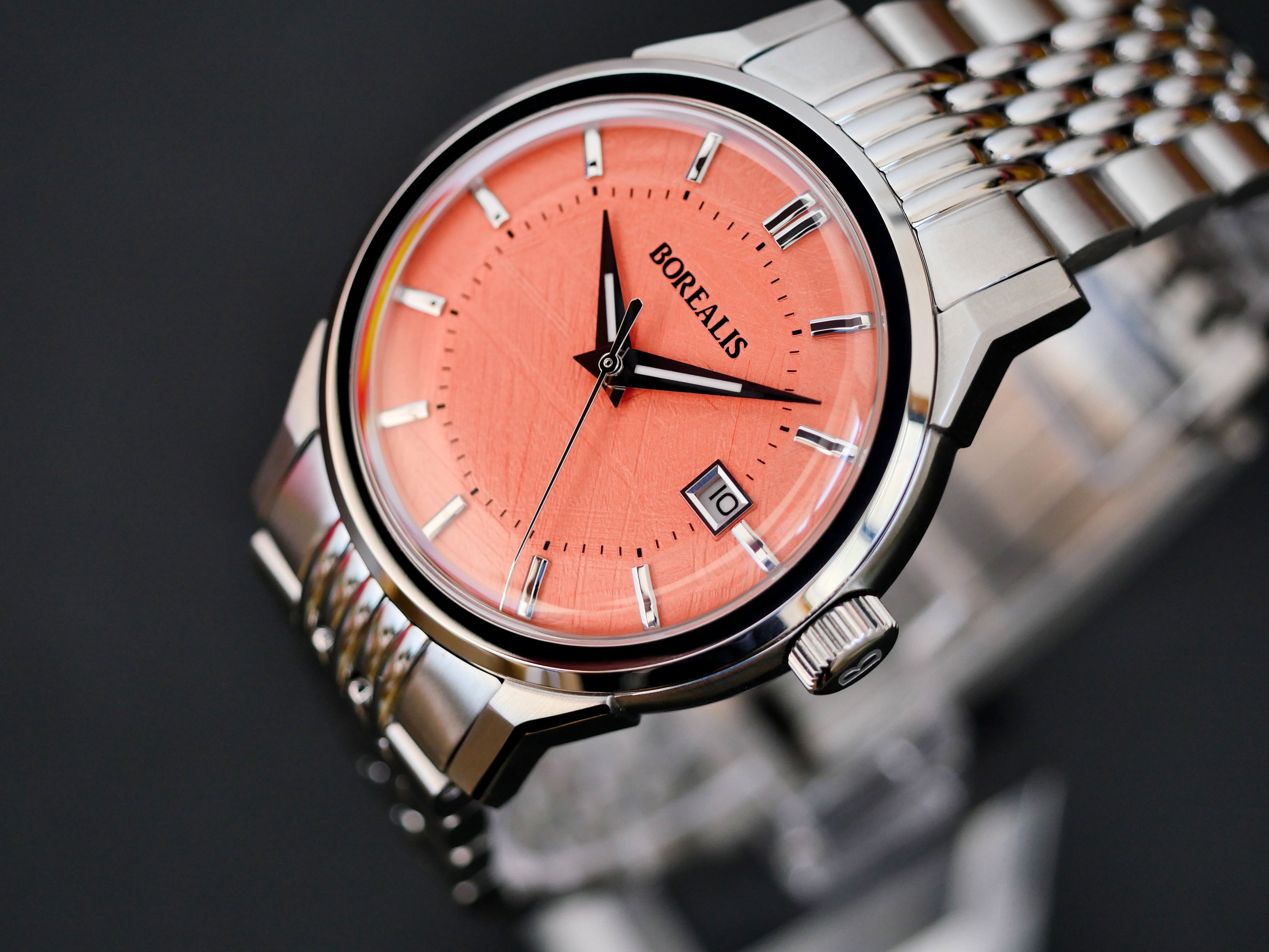 Borealis Lusitano Salmon Dial - Borealis Watch Company