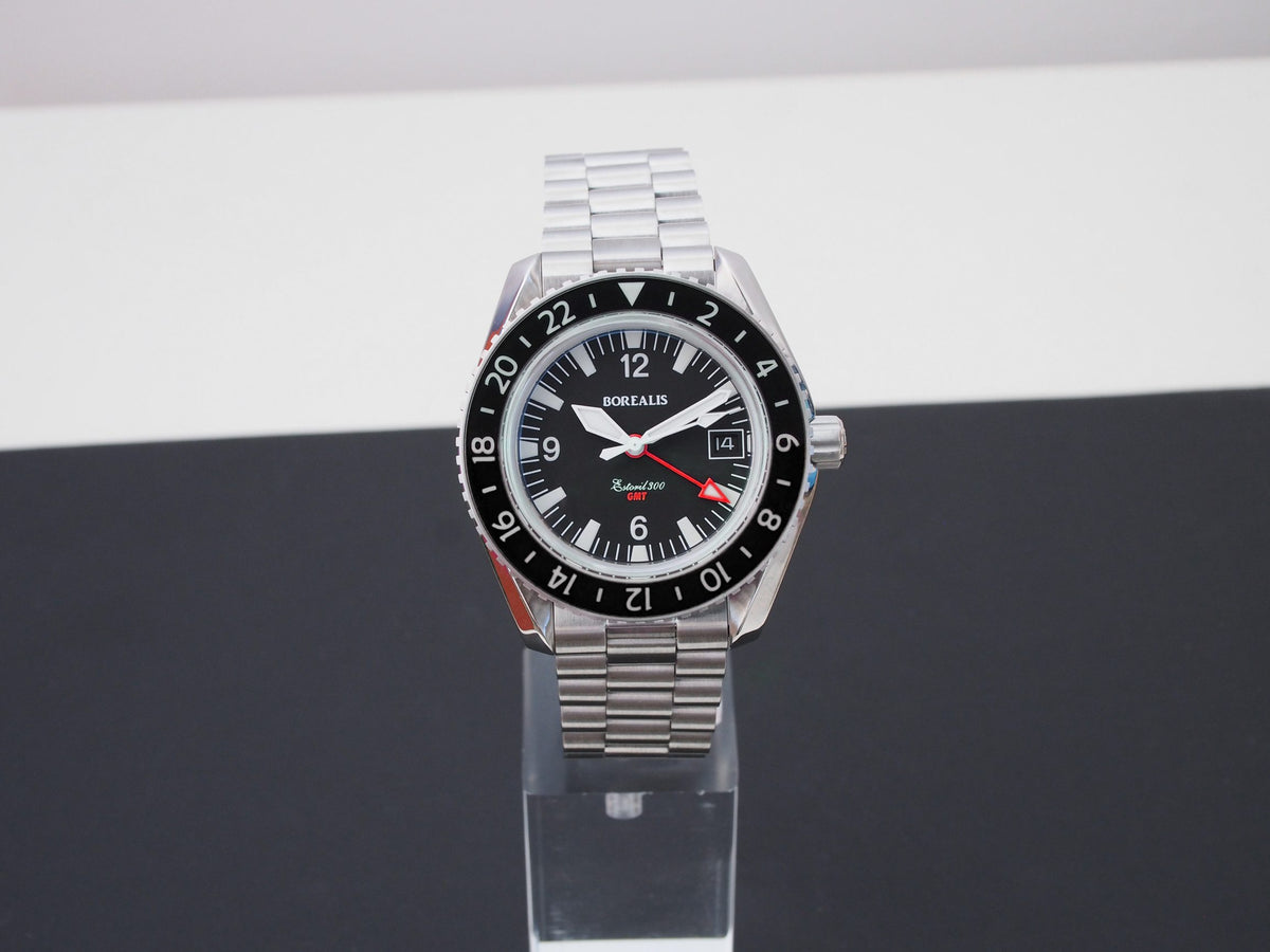 Borealis Estoril 300 GMT Black Dial Arabic Numbers Date Version I