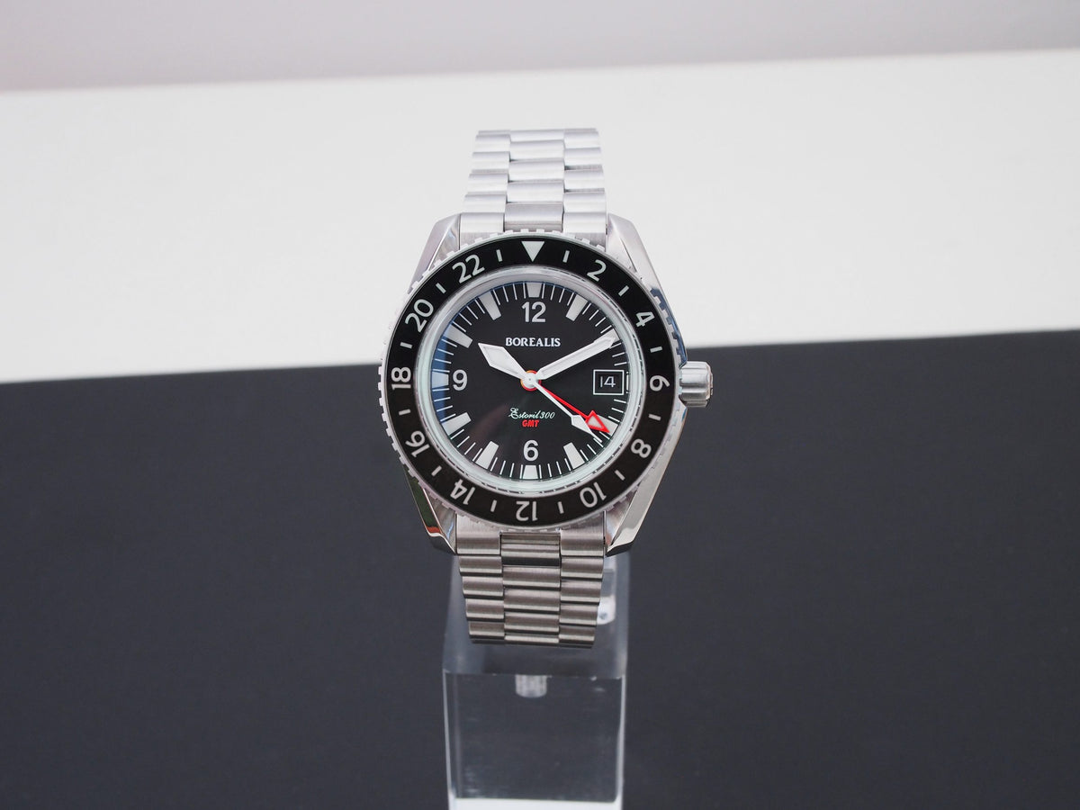 Borealis Estoril 300 GMT Black Dial Arabic Numbers Date Version I