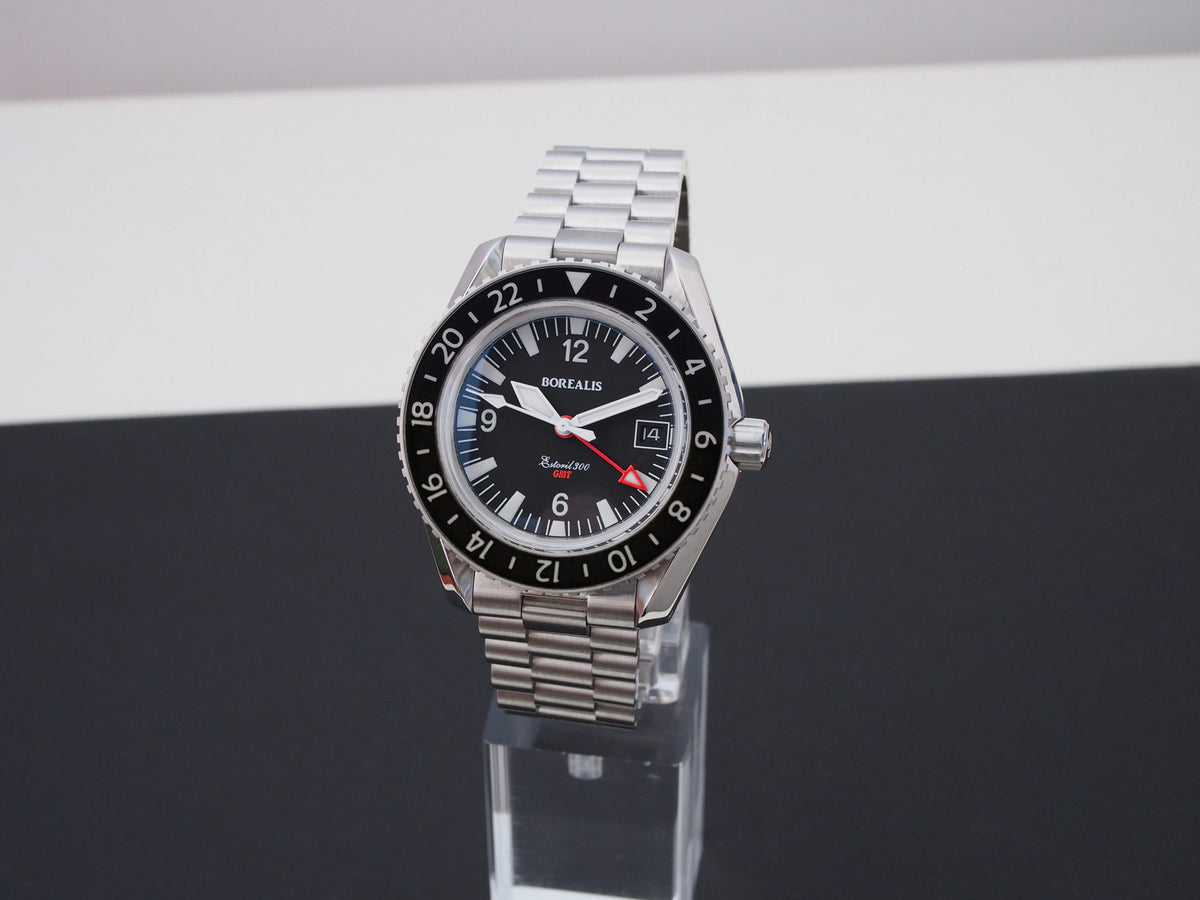 Borealis Estoril 300 GMT Black Dial Arabic Numbers Date Version I