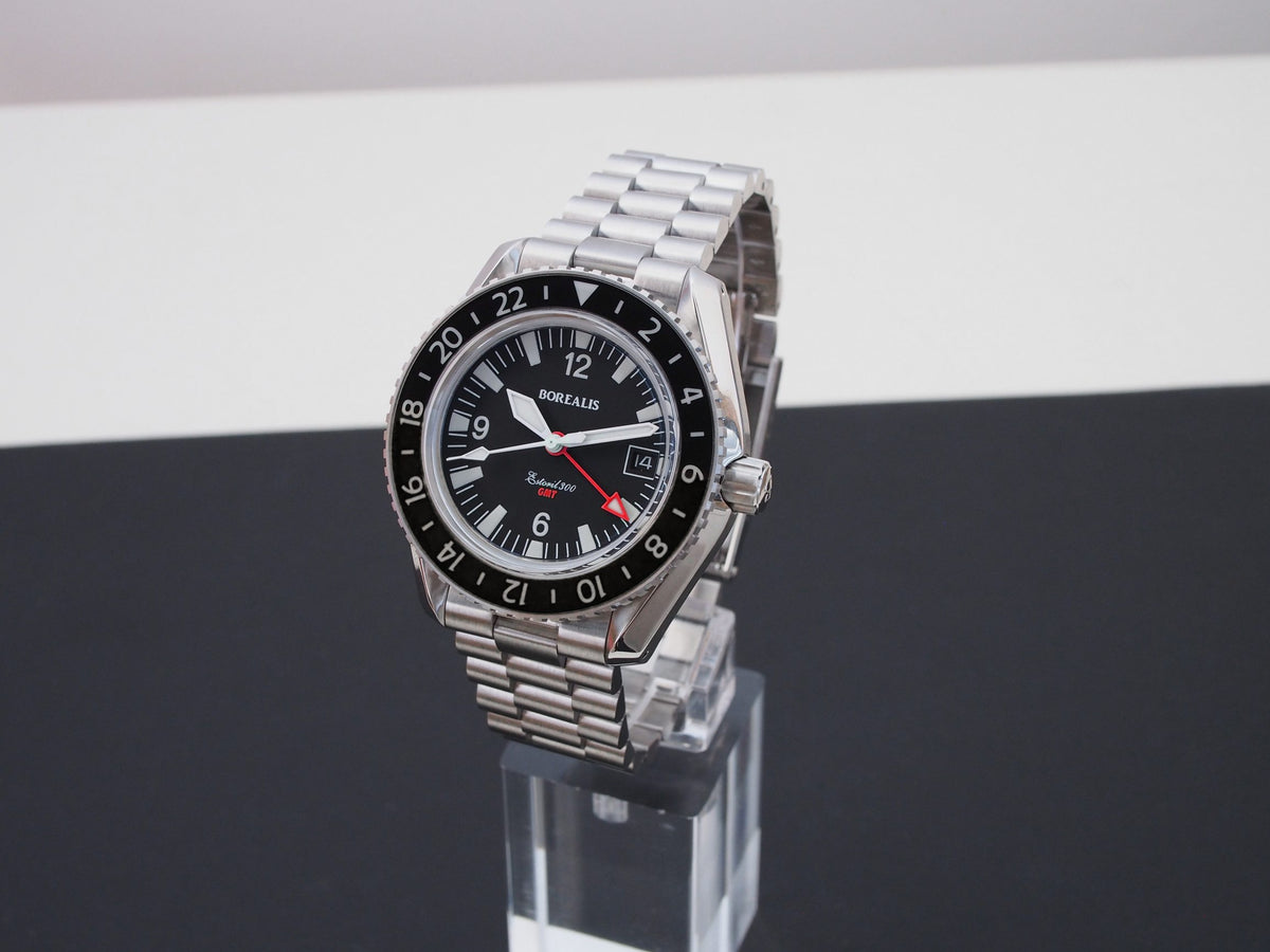 Borealis Estoril 300 GMT Black Dial Arabic Numbers Date Version I