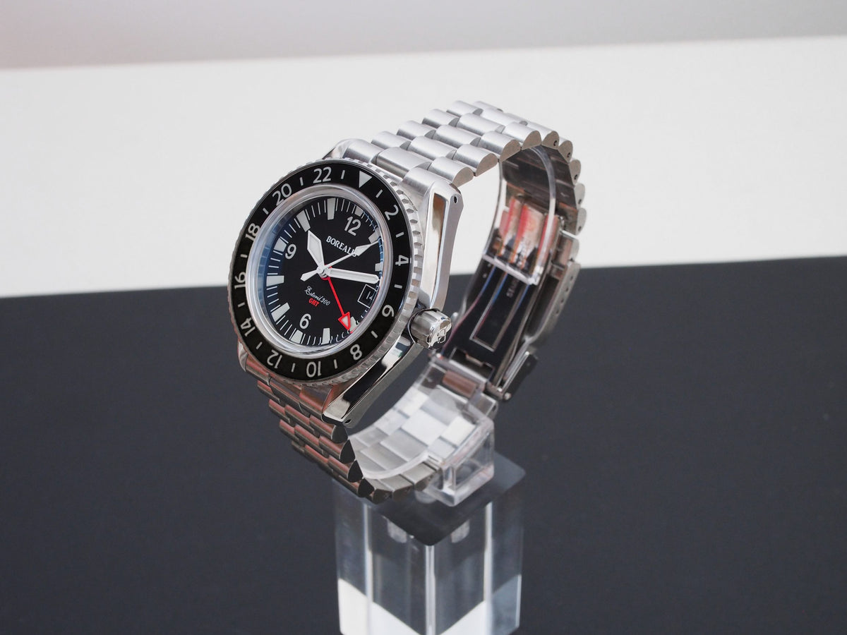 Borealis Estoril 300 GMT Black Dial Arabic Numbers Date Version I