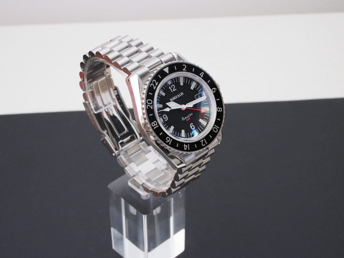 Borealis Estoril 300 GMT Black Dial Arabic Numbers Date Version I