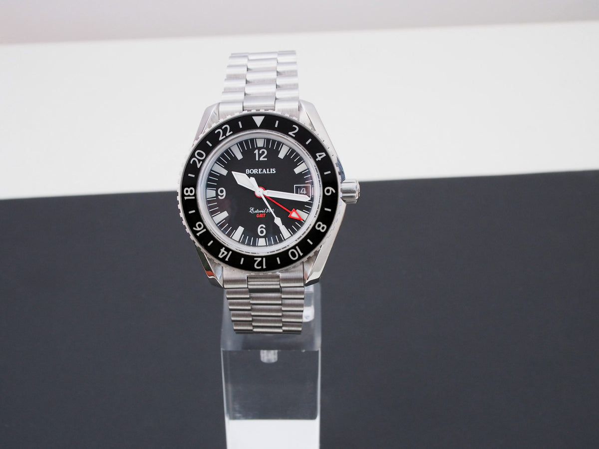 Borealis Estoril 300 GMT Black Dial Arabic Numbers Date Version I