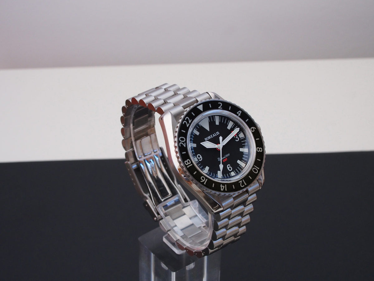 Borealis Estoril 300 GMT Black Dial Big Triangle No Date Version I1