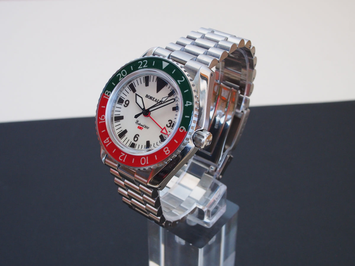 Borealis Estoril 300 GMT Lumed Dial Portugal Red Green Bezel Big Triangle No Date Version F1