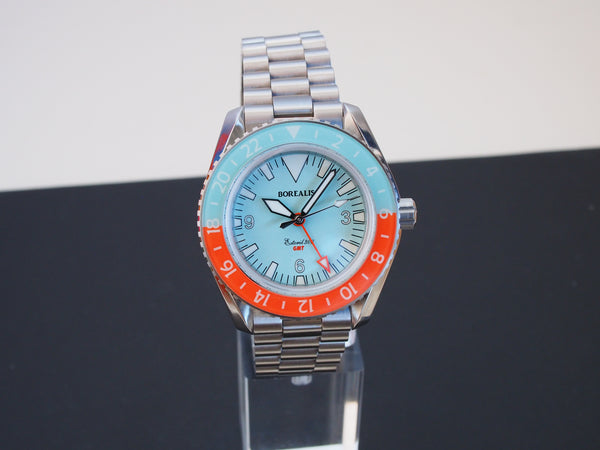 Borealis Estoril 300 GMT Blue Turquoise Dial Big Triangle Version H1