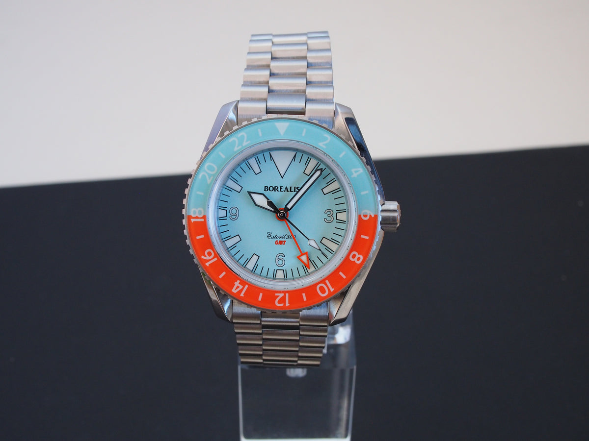 Borealis Estoril 300 GMT Blue Turquoise Dial Big Triangle Version H1