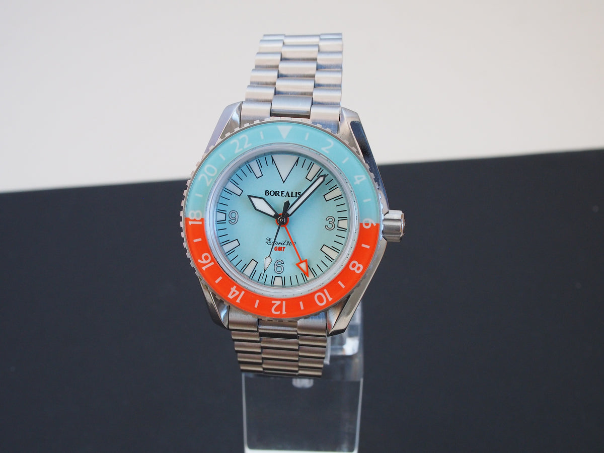 Borealis Estoril 300 GMT Blue Turquoise Dial Big Triangle Version H1