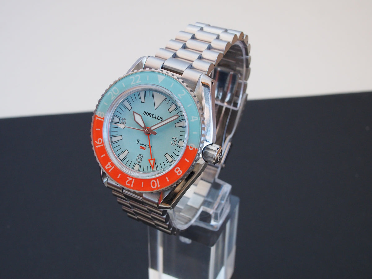 Borealis Estoril 300 GMT Blue Turquoise Dial Big Triangle Version H1