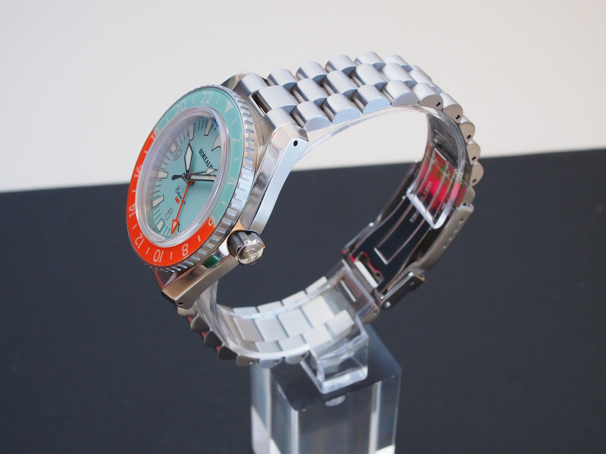 Borealis Estoril 300 GMT Blue Turquoise Dial Big Triangle Version H1