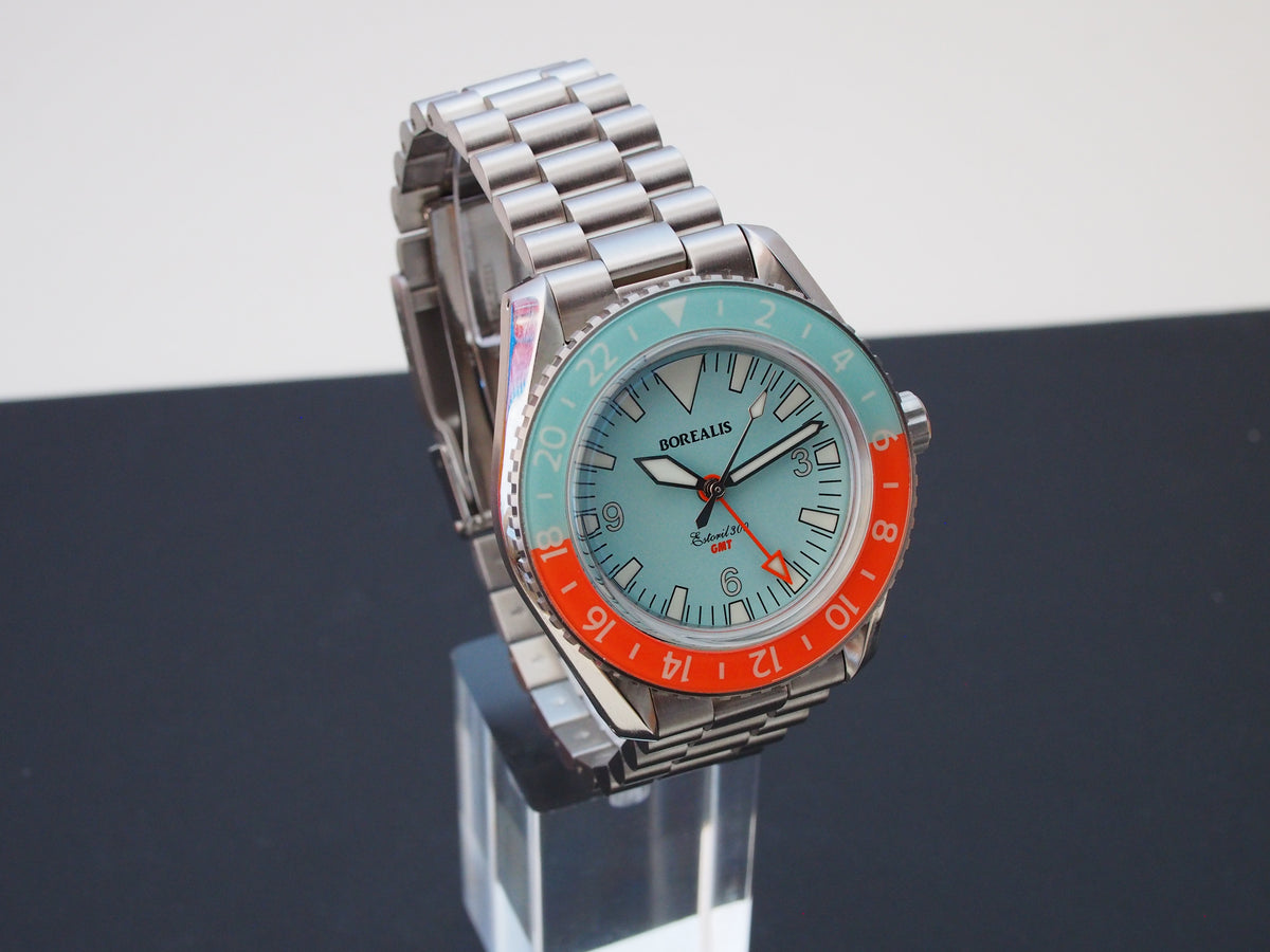 Borealis Estoril 300 GMT Blue Turquoise Dial Big Triangle Version H1