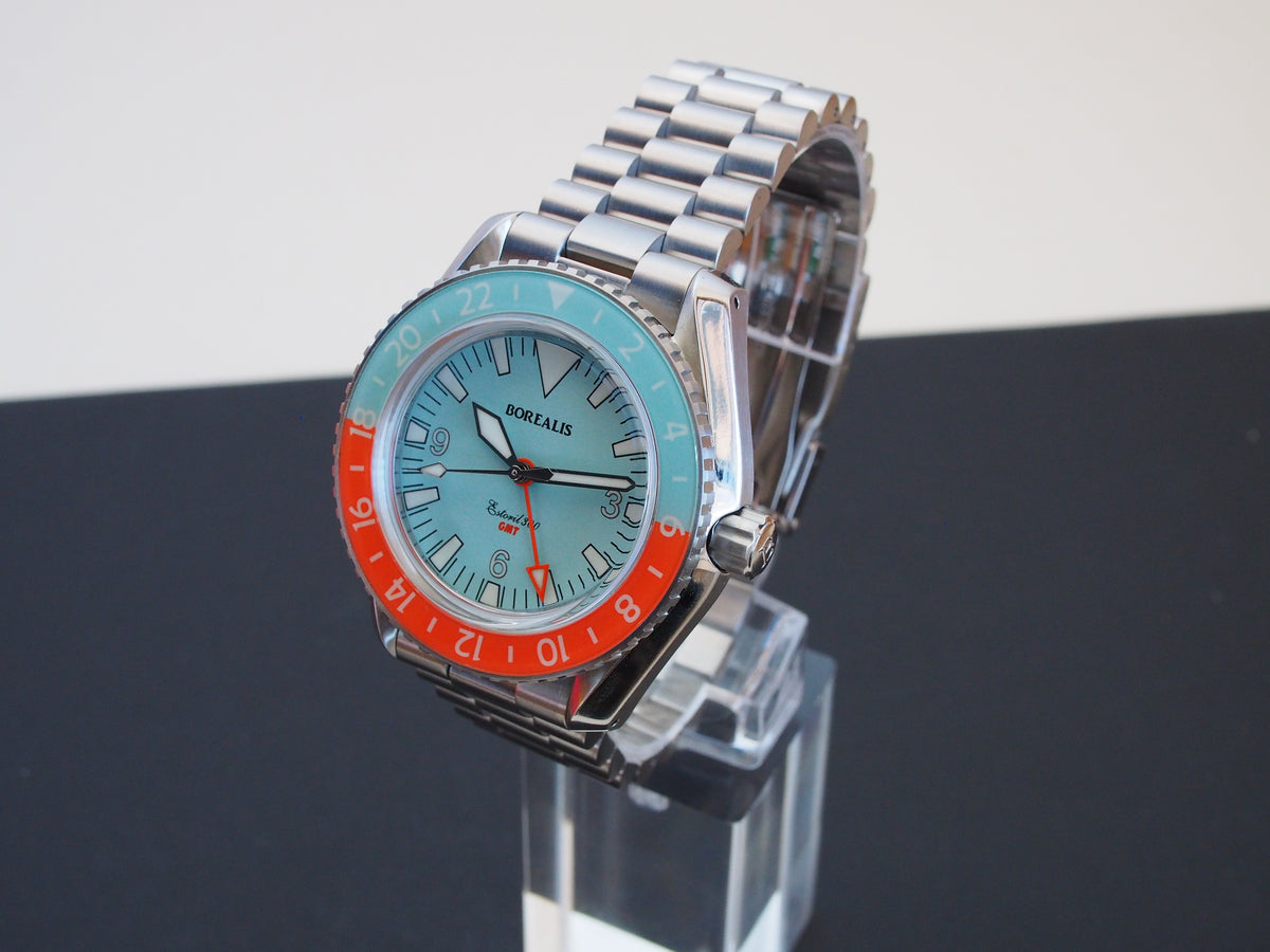 Borealis Estoril 300 GMT Blue Turquoise Dial Big Triangle Version H1