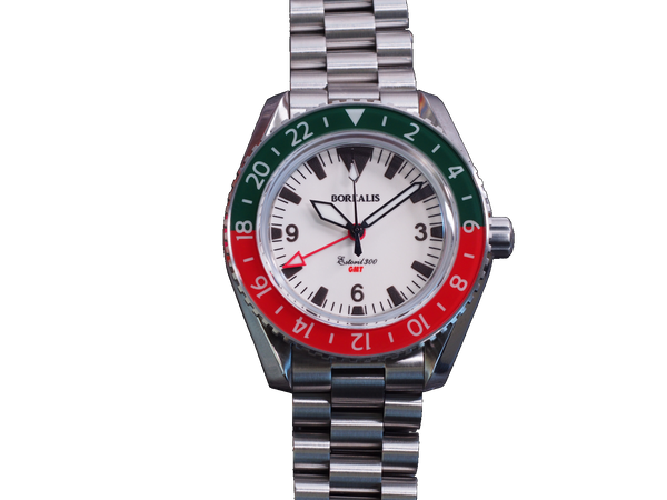 Borealis Estoril 300 GMT Lumed Dial Portugal Red Green Bezel Big Triangle No Date Version F1