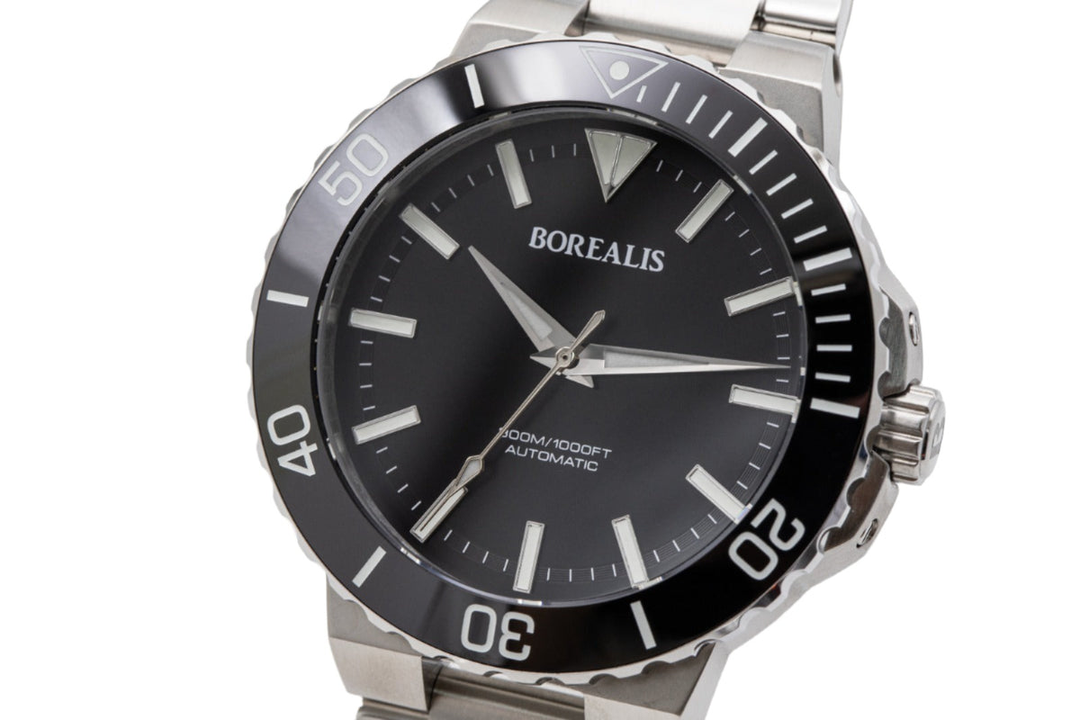 Pre-Order Borealis Caloura 300m Black Sunburst Dial No Date