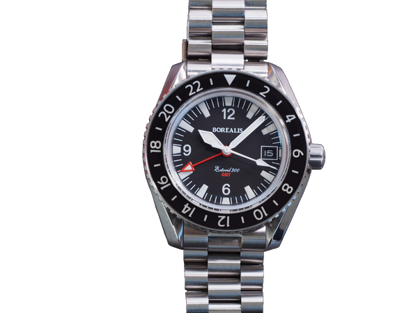 Borealis Estoril 300 GMT Black Dial Arabic Numbers Date Version I