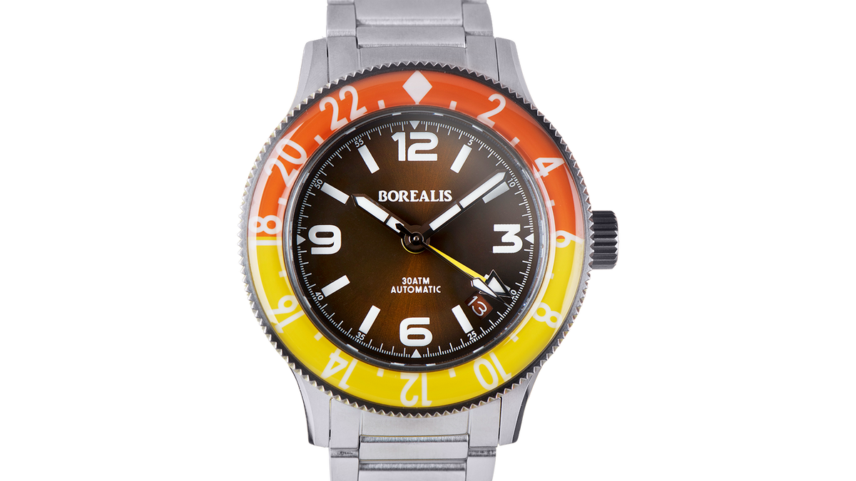 Borealis Sea Storm MK2 GMT Version BG Coffee Bezel Date