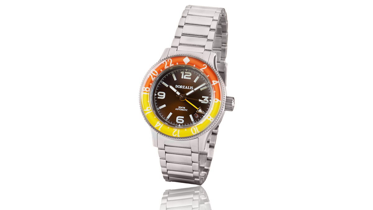 Borealis Sea Storm MK2 GMT Version BG Coffee Bezel Date