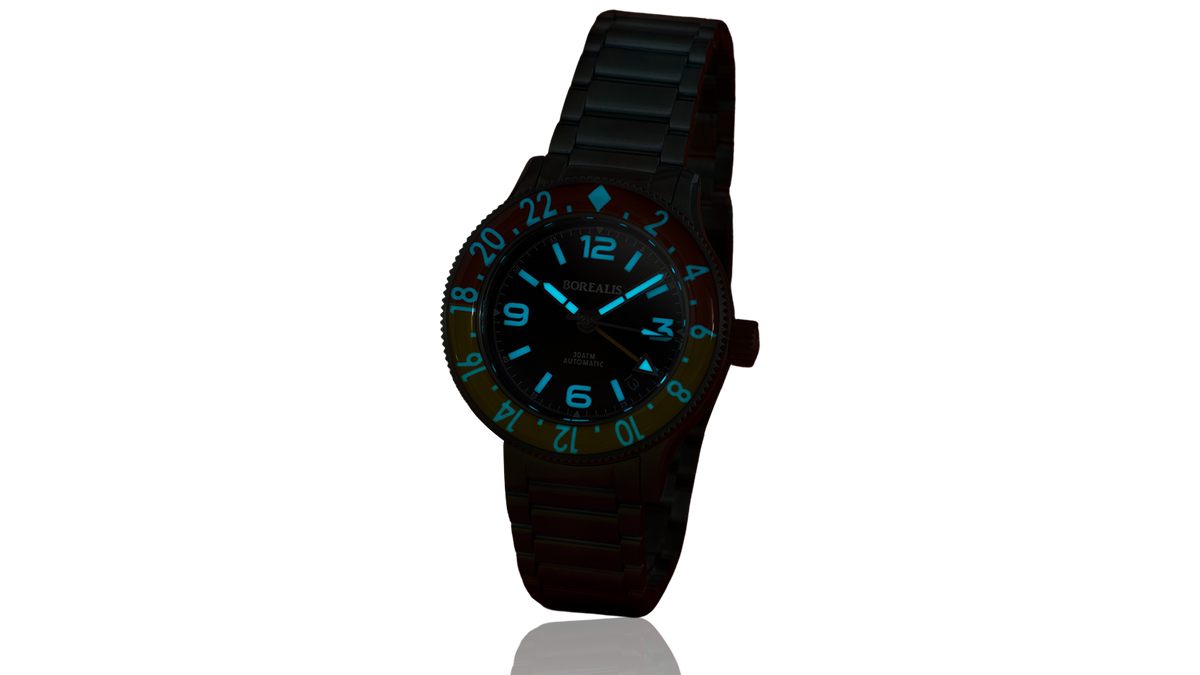 Borealis Sea Storm MK2 GMT Version BG Coffee Bezel Date