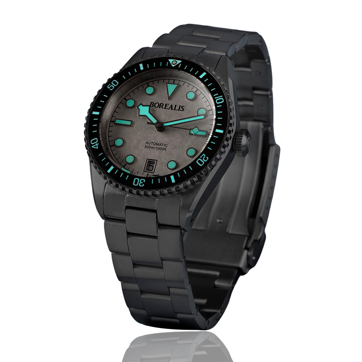 Borealis Bull Shark V2 White Dial Snowflake Hands Date Miyota 9015 BBSV2BE