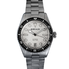 Borealis Bull Shark V2 White Dial Snowflake Hands Date