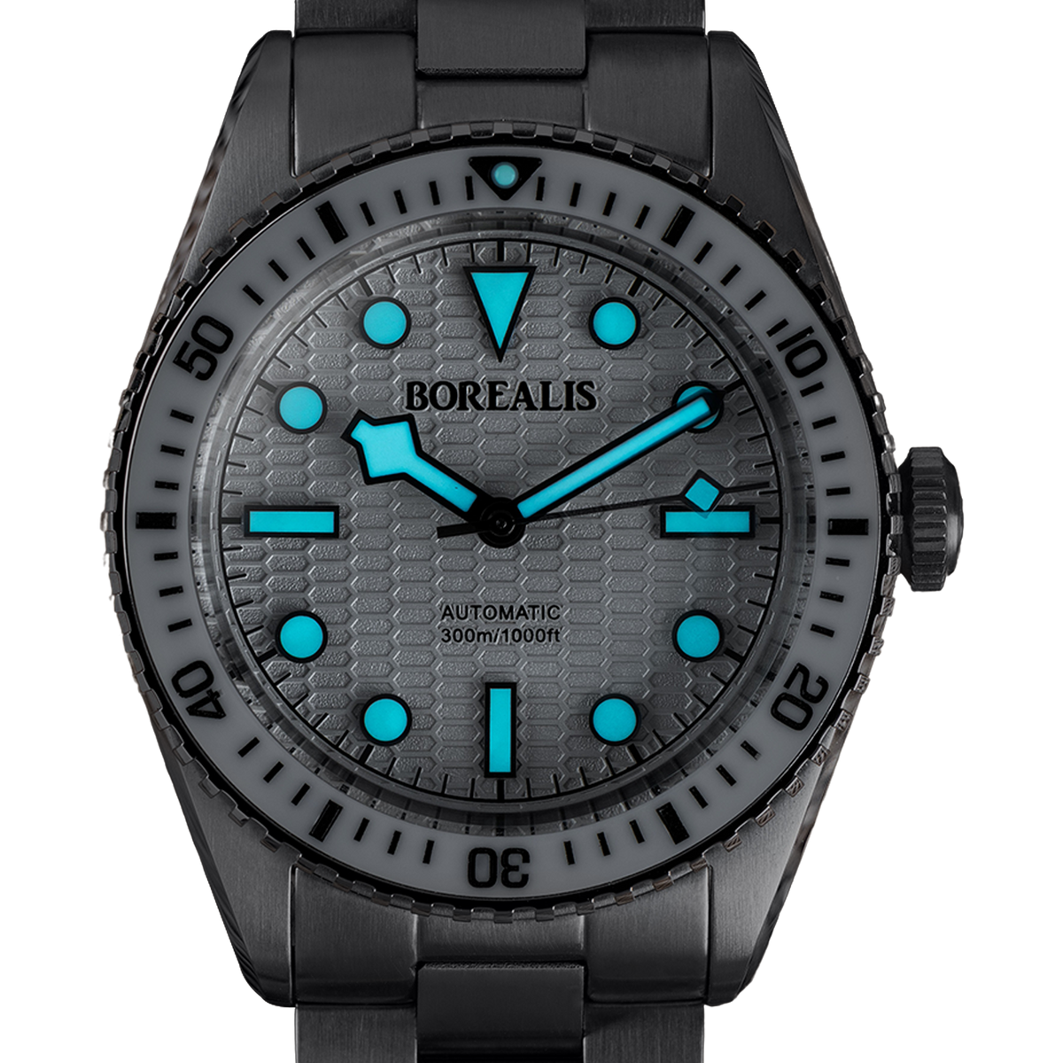 Borealis Bull Shark V2 White Dial Snowflake Hands no Date BBSV2AB