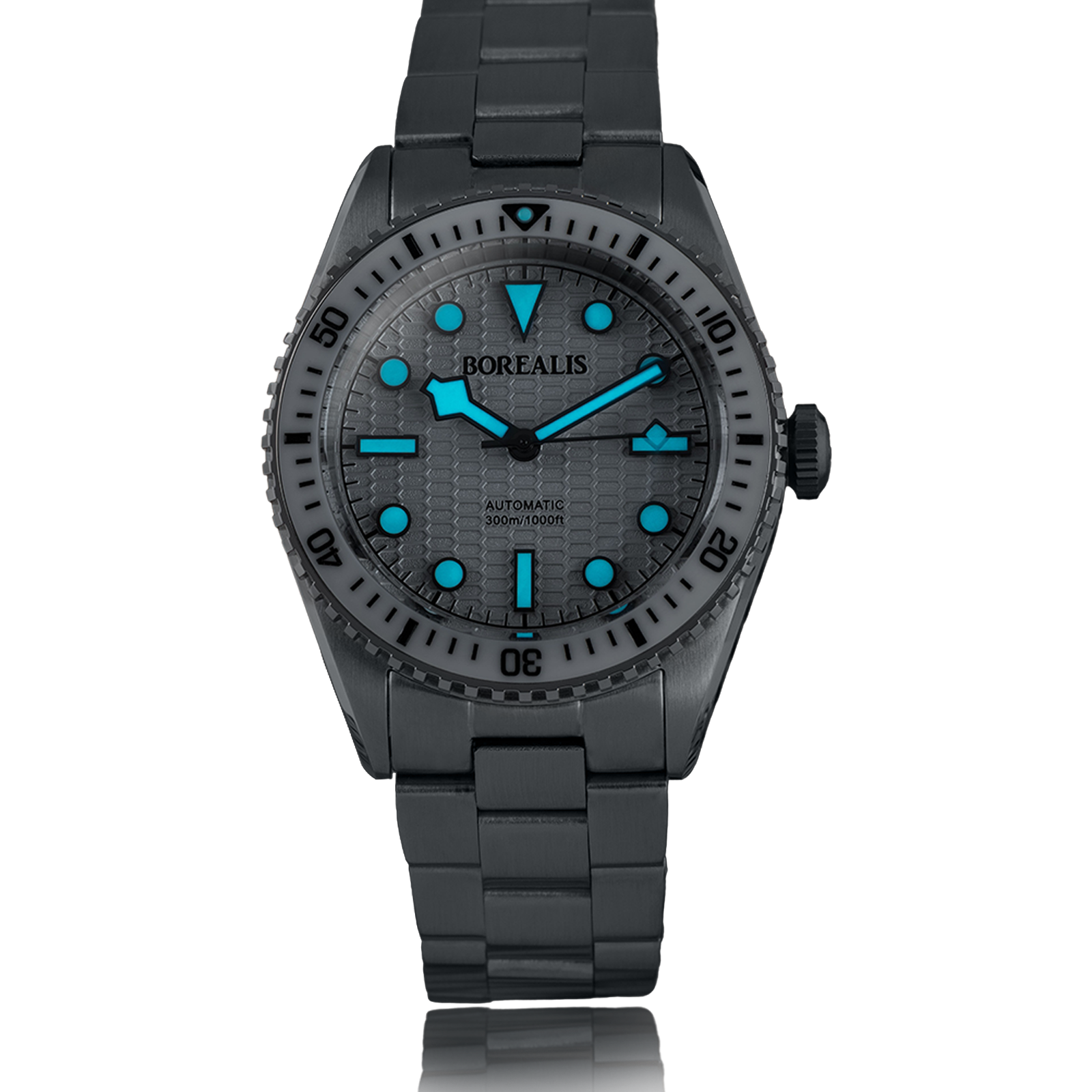 Borealis Bull Shark V2 White Dial Snowflake Hands no Date Borealis Watch Company
