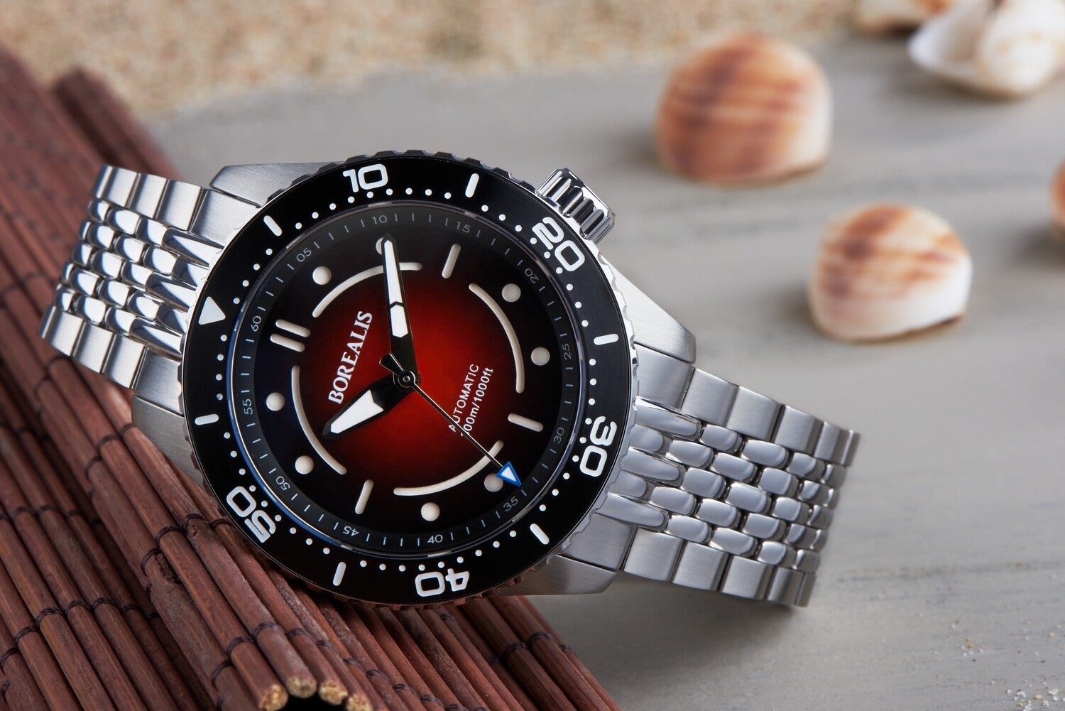 Borealis Neptuno Red Fade to Black Watch