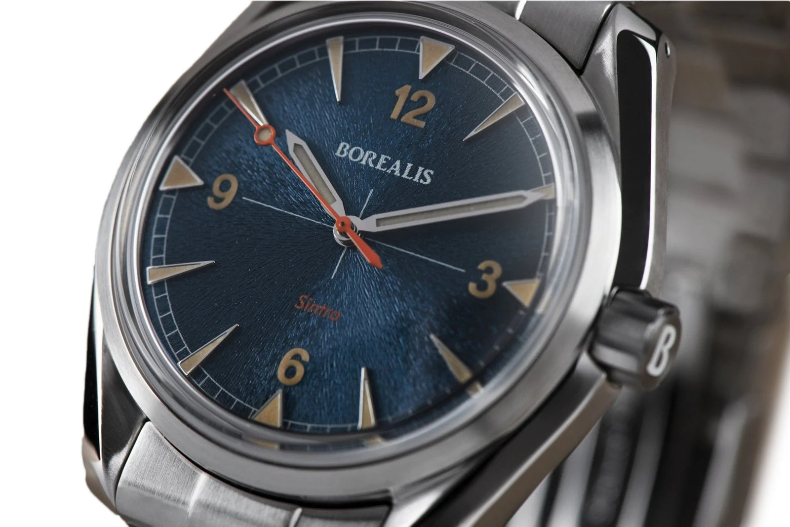Borealis Sintra Blue Sunray dial no date Miyota 90S5 automatic movement version AA - Borealis Watch Company