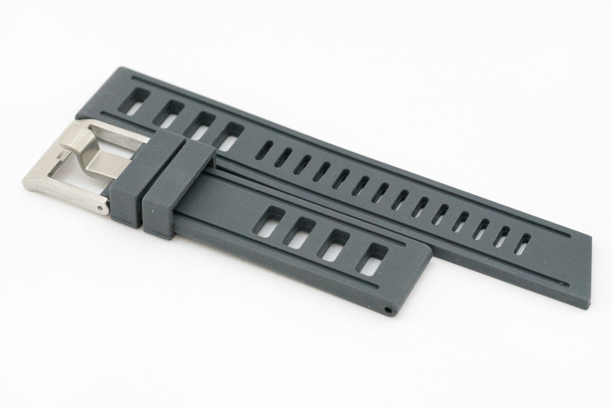borealis vulcanized rubber strap 20mm grey