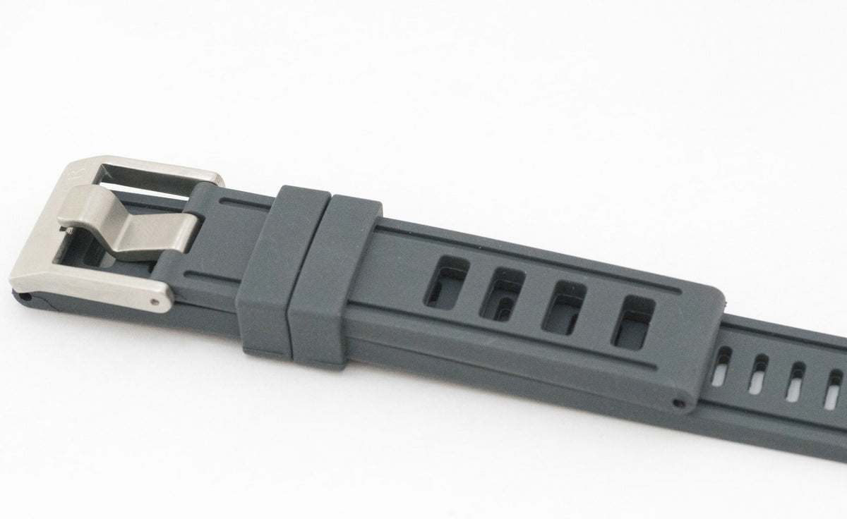 borealis vulcanized rubber strap 20mm grey