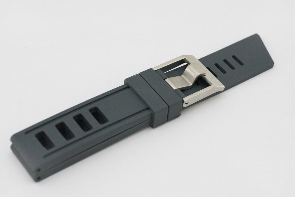 borealis vulcanized rubber strap 20mm grey